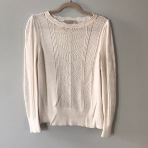 Loft Pointelle Sweater Small
